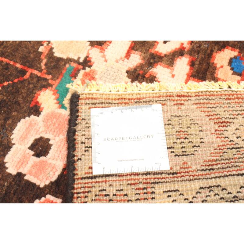 ECARPETGALLERY Hand-knotted Andelz Dark Brown Wool Rug - 4'0 x 6'6