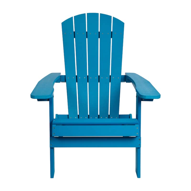 Poly-resin Folding Adirondack Indoor/Outdoor Patio Chair (Set of 4)
