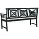 preview thumbnail 10 of 11, SAFAVIEH Outdoor Del Mar 3-Seat Bench with Cushion