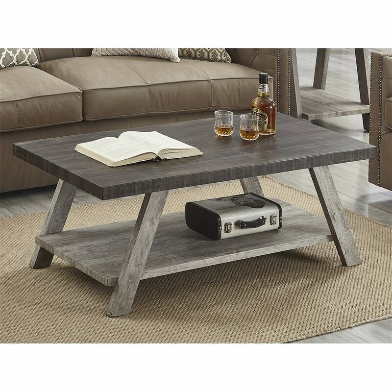 Athens Contemporary Replicated Wood Shelf Coffee Table