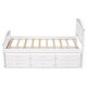 preview thumbnail 5 of 38, Pine Wood Twin Size Platform Bed Frame with 6 Drawers, Eco-Friendly Construction, Ideal for Kids
