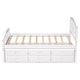preview thumbnail 23 of 40, Twin Size Platform Storage Bed Solid Wood Bed with 6 Drawers