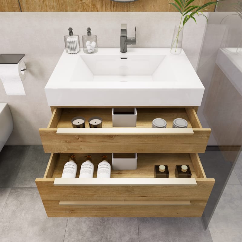 Noble 30" Wall Mounting Vanity with Reinforced Acrylic Sink