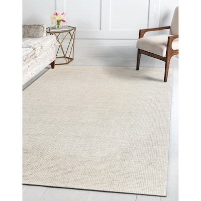 EXQUISITE RUGS Caprice Hand-tufted New Zealand Wool Beige/Ivory Area Rug.