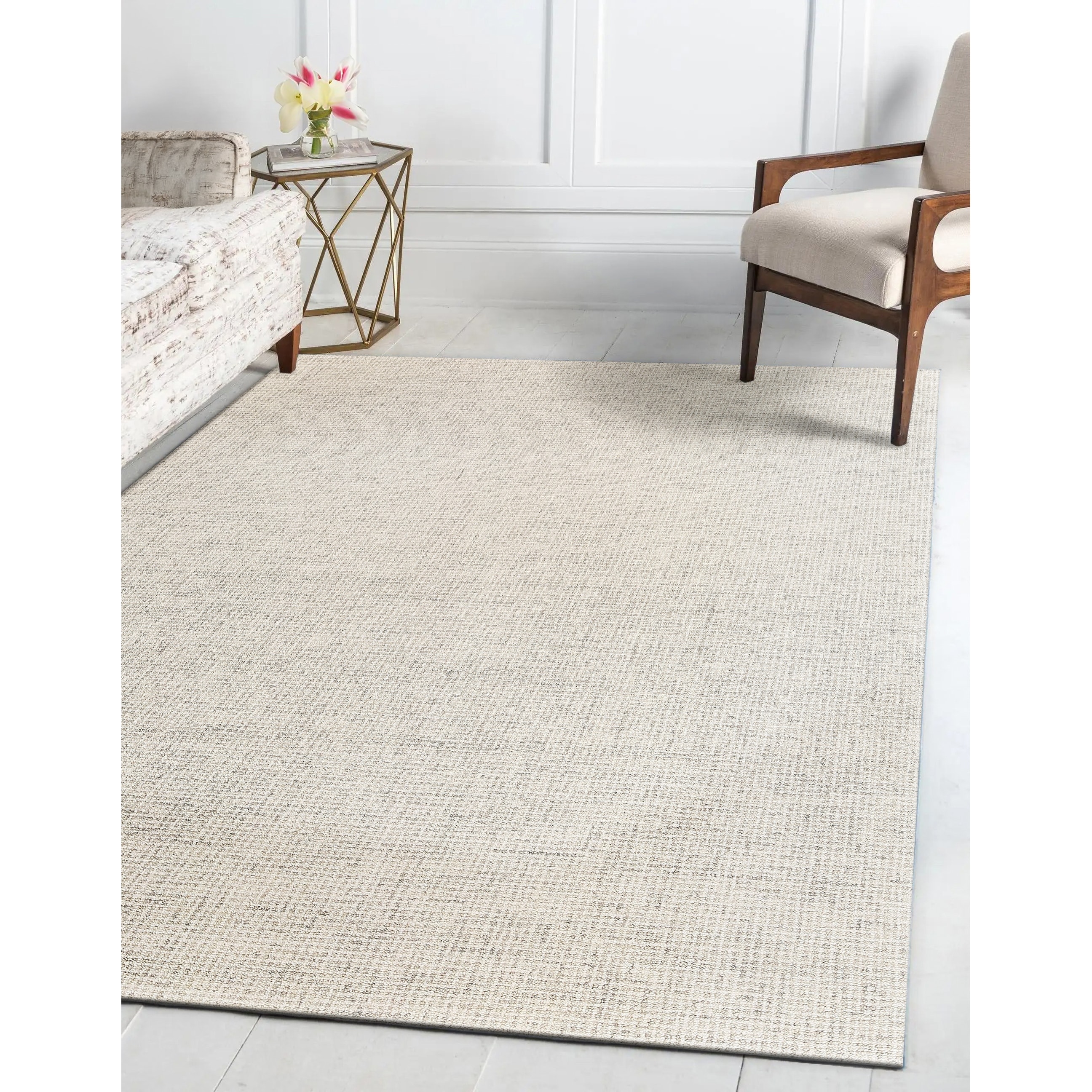 EXQUISITE RUGS Caprice Hand-tufted New Zealand Wool Beige/Ivory Area Rug.