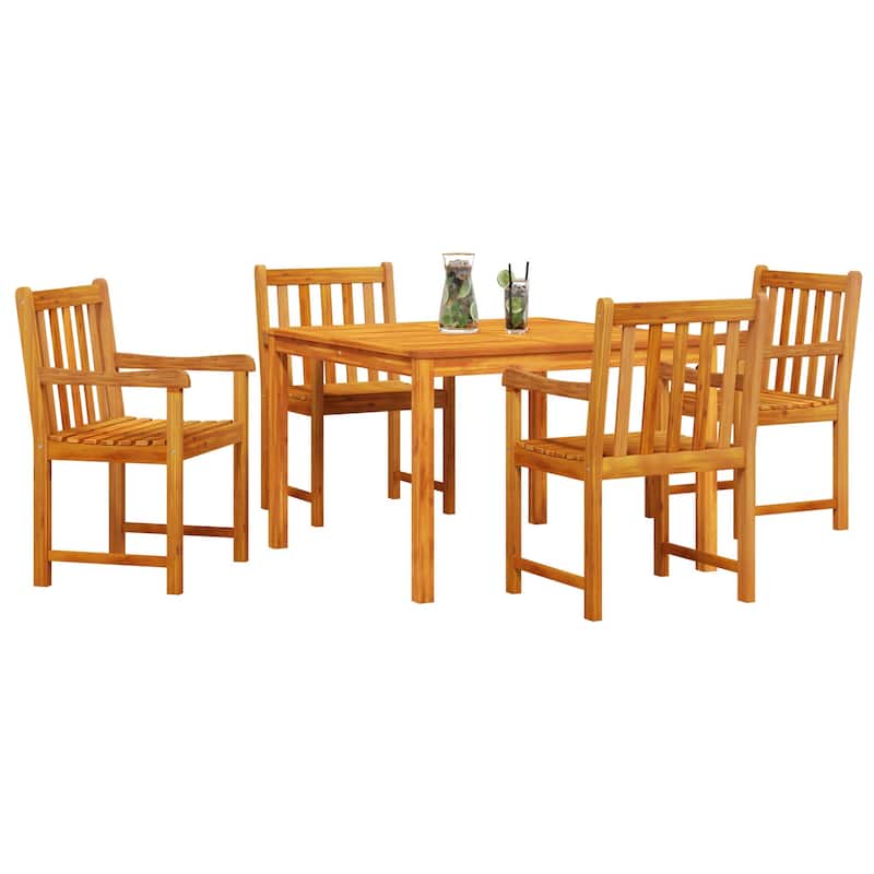 vidaXL Dining Set Set of 3/5 Solid Acacia wood - 43.3 x 43.3 x 29.5
