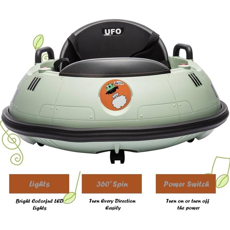 12V Bumper Car with Remote Control, Battery Powered Ride On Bumper Car