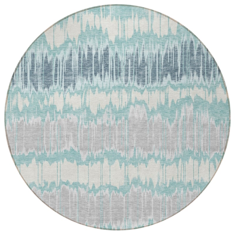 HomeRoots Striped Transitional Rectangle Outdoor Rug
