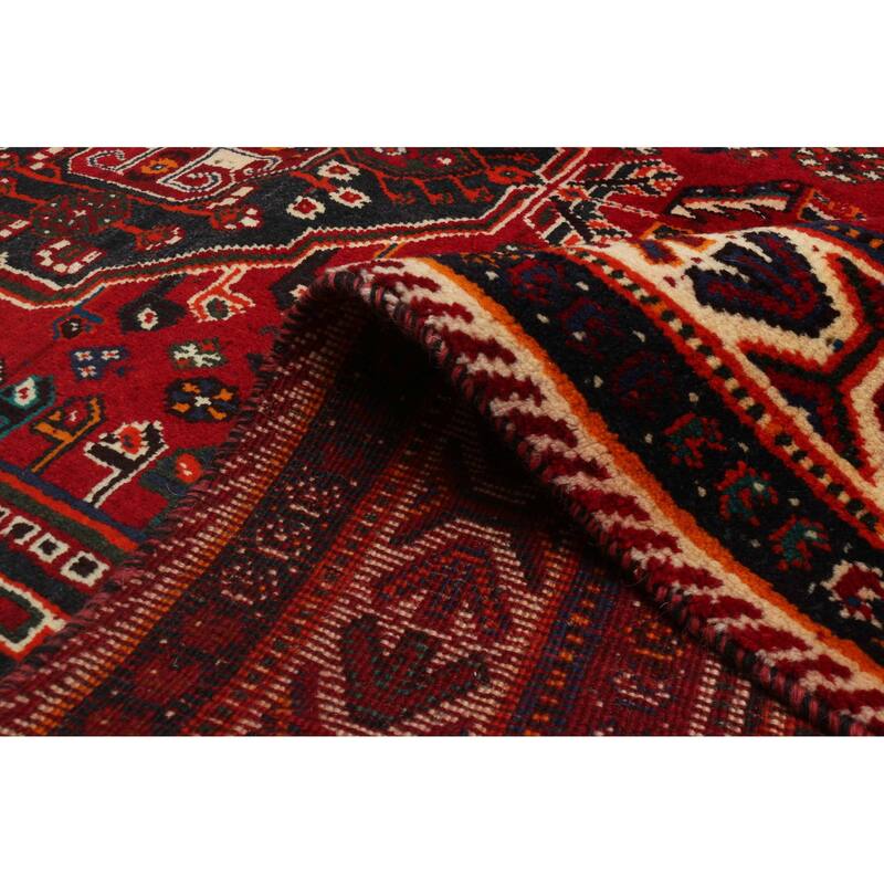 ECARPETGALLERY Hand-knotted Melis Vintage Red Wool Rug - 5'3 x 8'7
