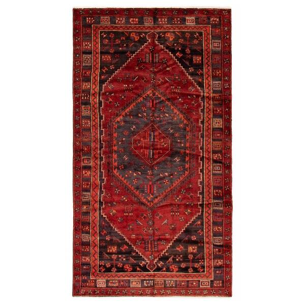 ECARPETGALLERY Hand-knotted Andelz Red Wool Rug - 4'8 x 8'6 - Bed Bath ...