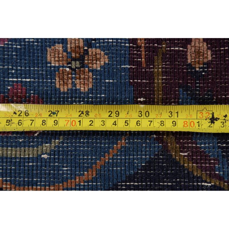 Vegetable Dye Art Deco Oriental Area Rug Hand-knotted Wool Carpet - 12'0" x 14'8"