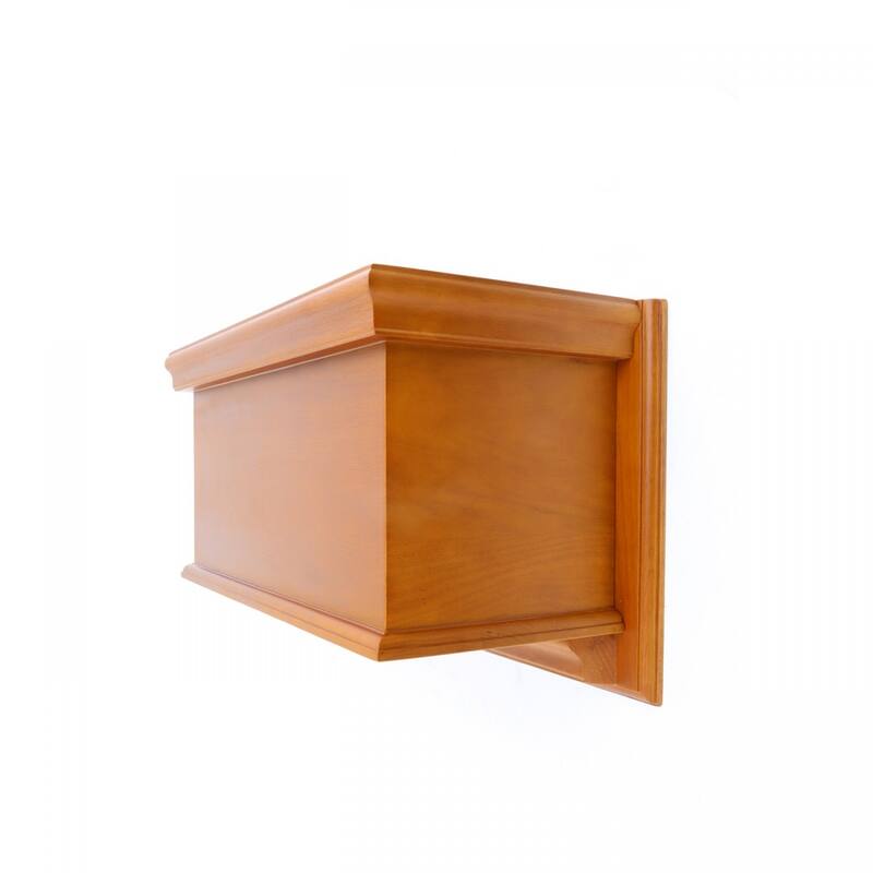 Light Oak High Tank Toilet Part Wooden Flat Tank Only Replacement Tank Fits Both L and Z Pipes Renovators Supply - Orange
