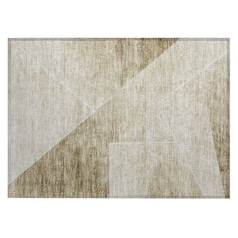 Machine Washable Indoor/ Outdoor Chantille Contemporary Abstract Rug