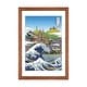 preview thumbnail 7 of 18, iCanvas "The Great Wave Of Barcelona" by Alberto Perez Walnut - 24x16x1