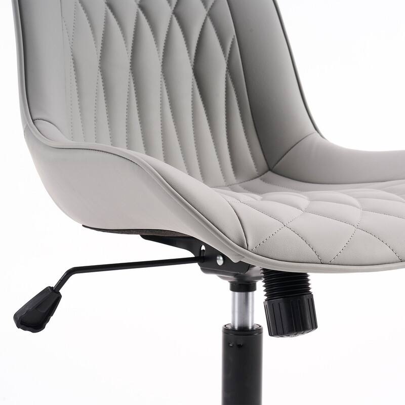 Modern Office Chair, Leather Swivel Office Chair for Home Office