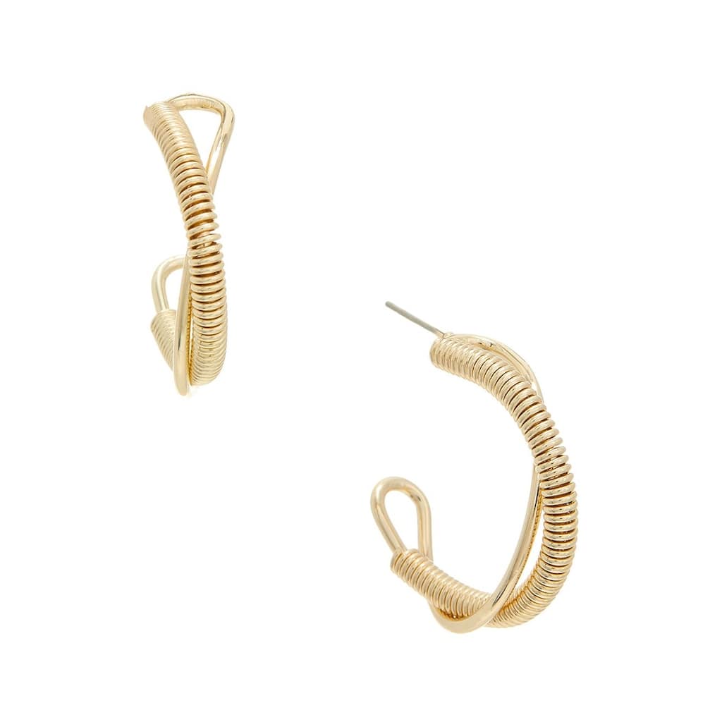 Juvell Gold Plated Brass Hoop Earrings - N/A
