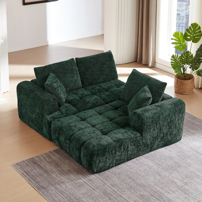 108.2" L-Shaped Chenille Luxury Oversized Sectional Sofa Free-combined Sofa, No Assembly Required
