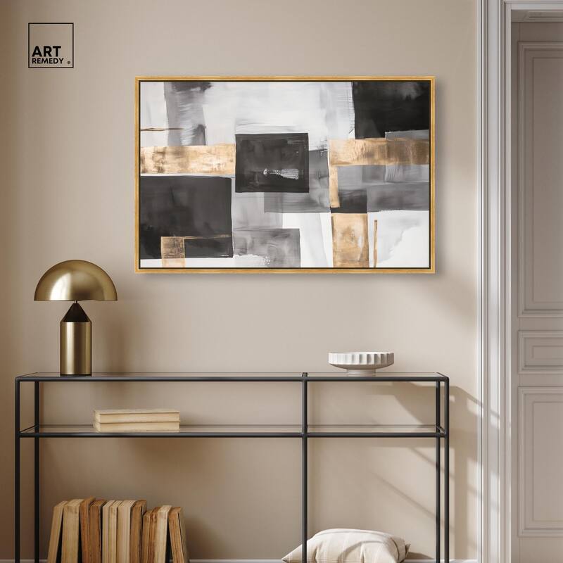 Graphite and Glimmer I Canvas by Art Remedy