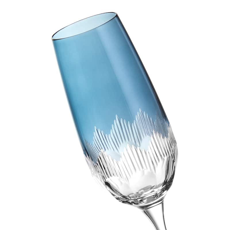 Waterford Mixology Colour Flute 11floz, Mixed Pattern, Set of 4