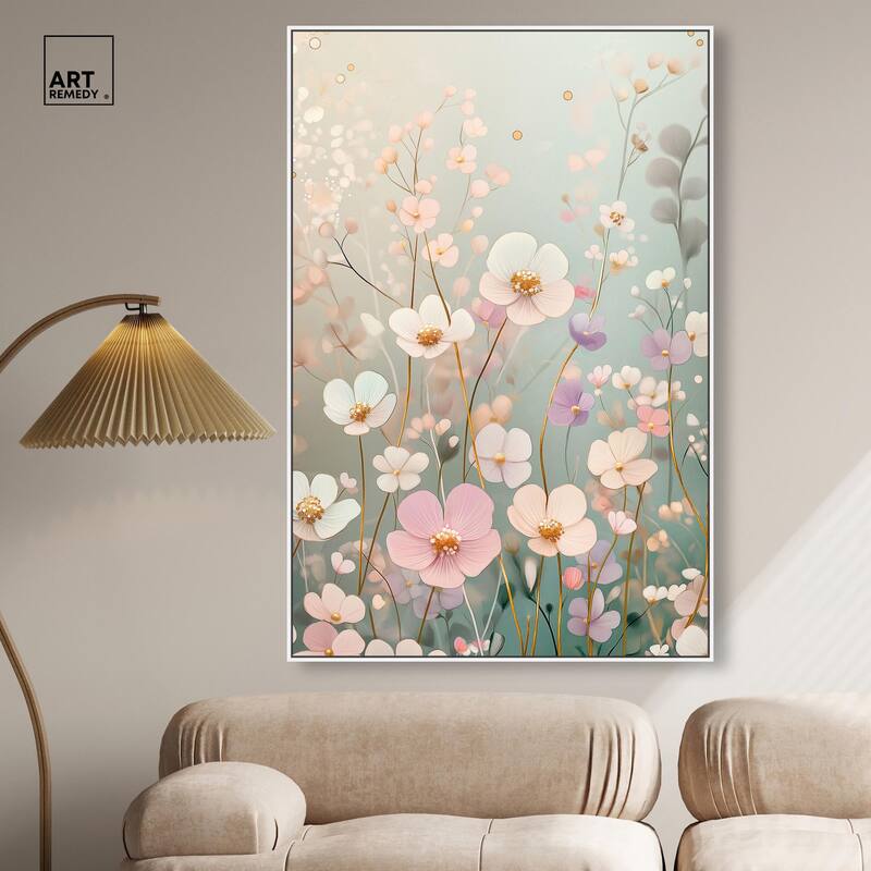Tiny Blooms I Canvas by Art Remedy