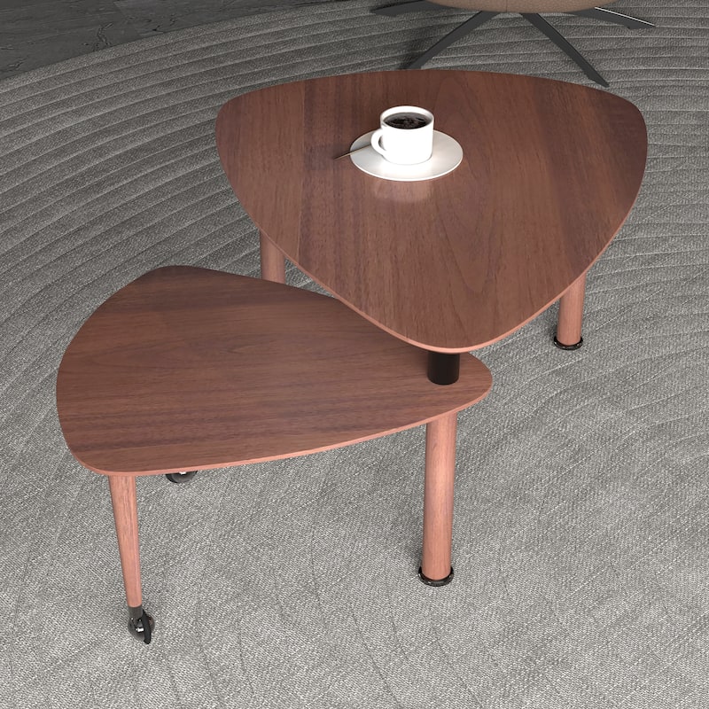 Rotating Coffee Table with Storage, 360° Swivel Modern Cocktail Table, Solid Wood Legs & Easy Assembly