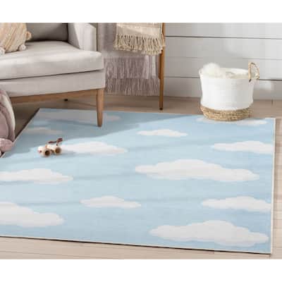Well Woven Kids Rugs Cloud 9 Modern Machine Washable Area Rug
