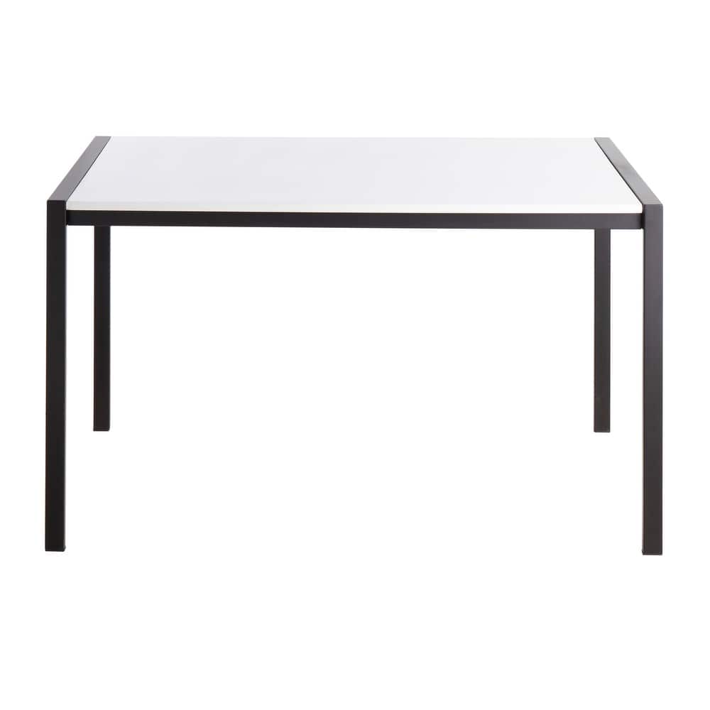 Carbon Loft Yadriel Industrial Black Metal Dining Table