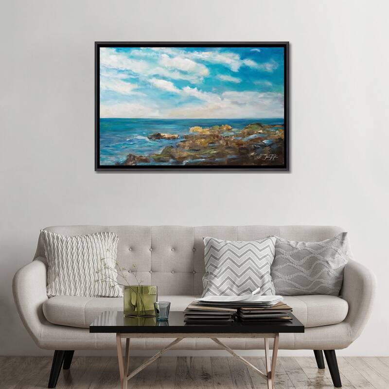 "Into the Horizon I" by Julie Derice Framed