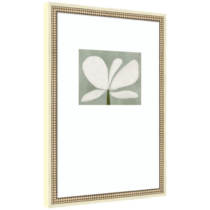Kate and Laurel White Floral No. 2 by Gabrielly Guedes Framed Wall Art Print