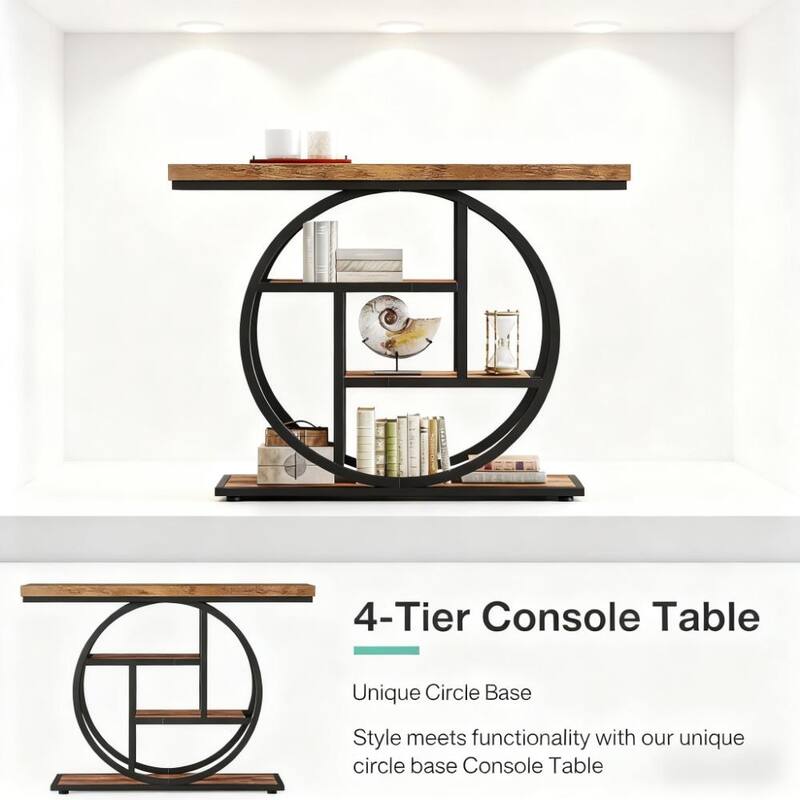 41.3" Console Table Sofa Table, Entryway Console Table, Narrow Wood Accent Tables