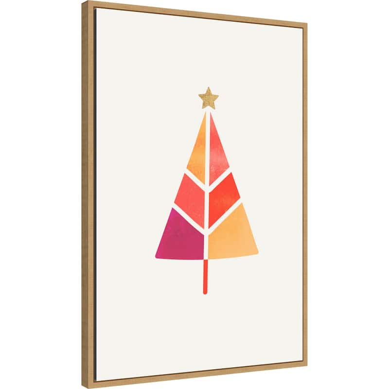Little Christmas Tree by Kubistika Framed Canvas Wall Art Print