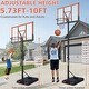 preview thumbnail 13 of 14, Adjustable Portable Basketball Hoop with Shatterproof Backboard