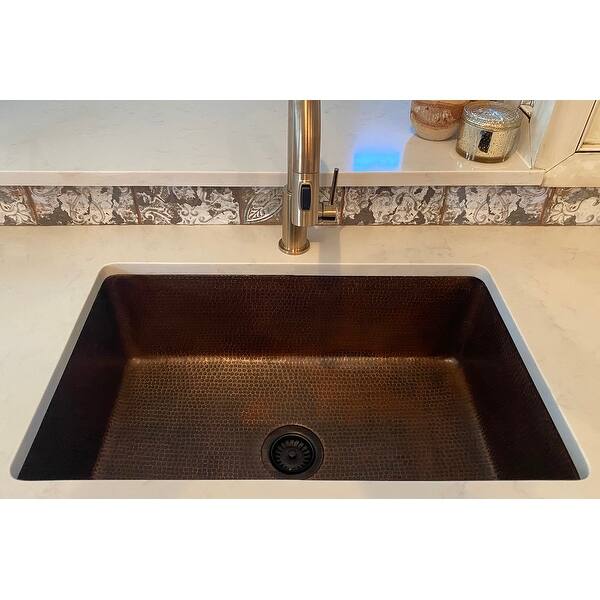 30-in Hammered Copper Single Basin Kitchen Sink (KSDB30199 ...