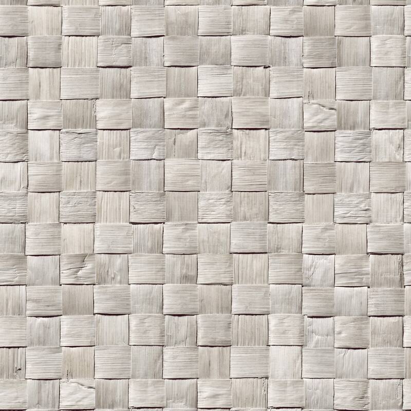 Galerie Wallcoverings Woods and Wicker Collection 3D Rattan Weave Optics Matte Finish Vinyl on Non-woven Wallpaper Roll - 33-feet long x 21-inches wide - Grey