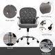 preview thumbnail 13 of 16, Teddy Fleece Home Office Chair, Upholstered Vanity Chair with Armrests, Swivel Rolling Chair with Back and Wheels