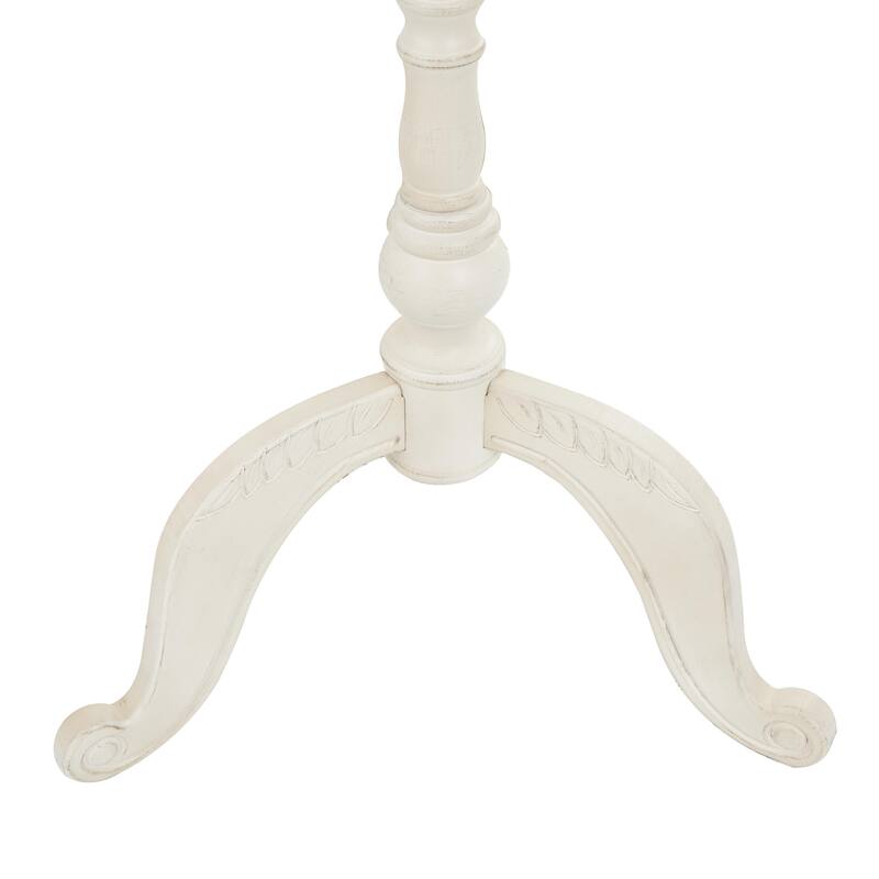 Wood 7 or 8 Hanger Coat Rack with Scrolled Feet and Leaf Carvings - Black or White - Roche River Decor