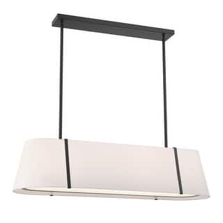 Fulton 4 Light Black Linear Oval Chandelier