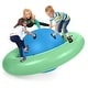 preview thumbnail 1 of 11, Costway 7.5 FT Inflatable Dome Rocker Bouncer with 6 Handles Fun - See Details Green + Blue - See Details - Kids