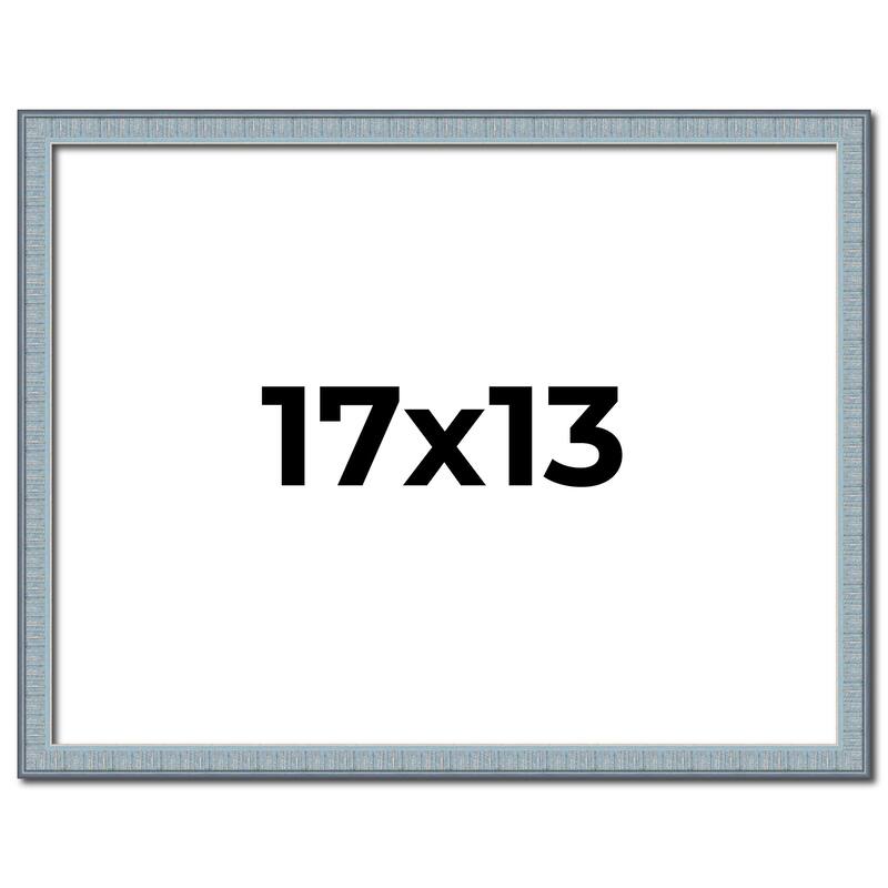 17x13 Frame Rustic Sky Blue Solid Wood Picture Frame | 0.75 Inch