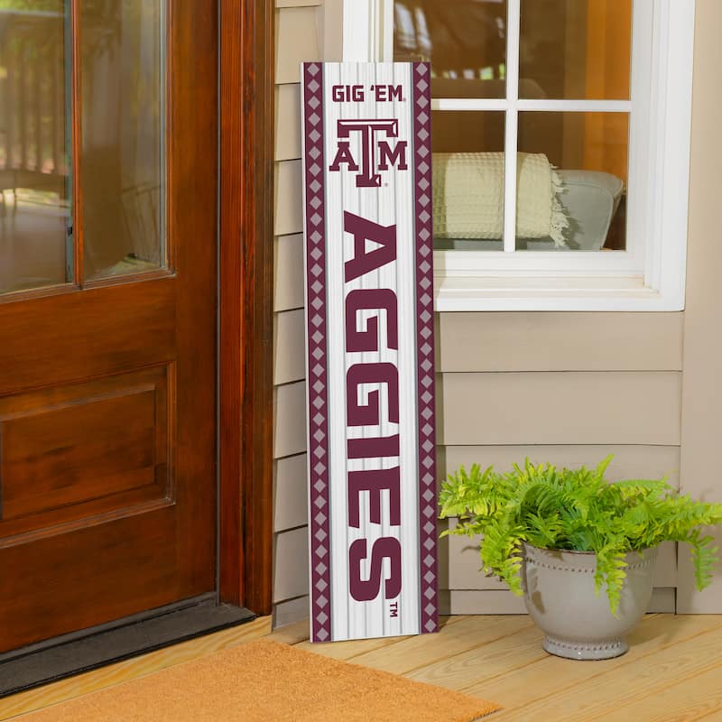 47" Double Sided Seasonal Porch Leaner, Texas A&M - 47" x 11.25"
