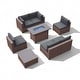 preview thumbnail 39 of 44, Outdoor 8 Pieces Sectional Wicker Sofa Set with Fire Pit