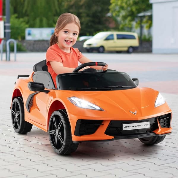 slide 2 of 9, 12V Kids Ride On Car Chevrolet Corvette C8 Toy Car w/ Remote Control