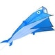 preview thumbnail 9 of 11, 3D Kite Huge Frameless Soft Parafoil Giant Dolphin Blue