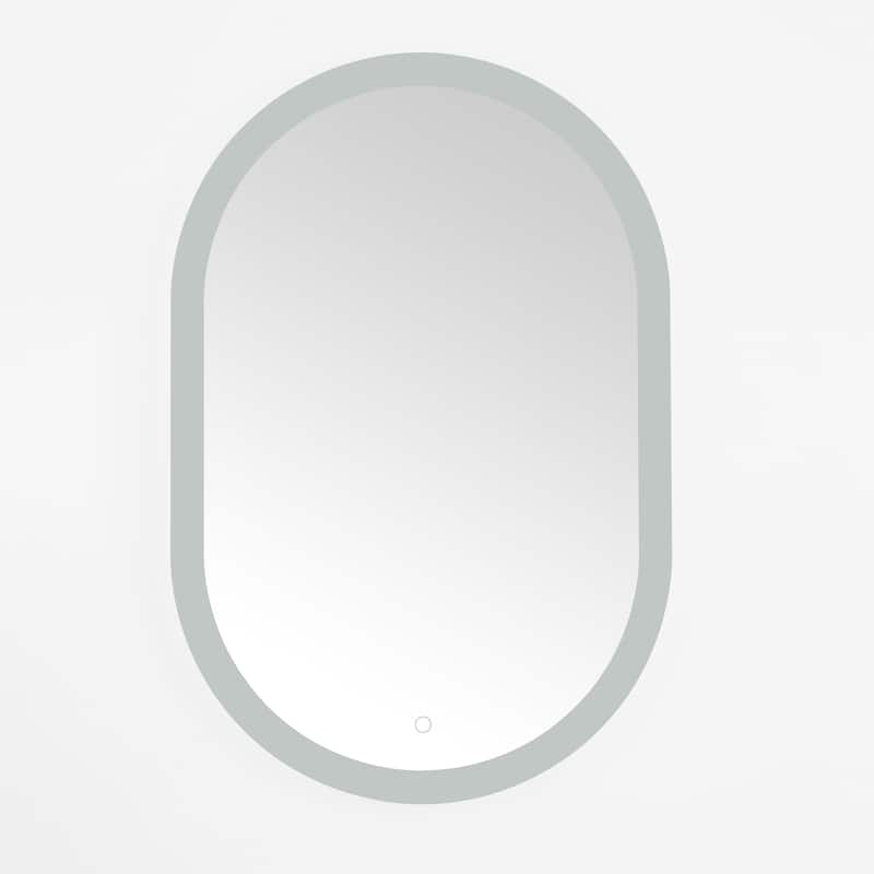 SAFAVIEH Home Wes 24" LED Vanity Mirror - Silver / White - Silver / White