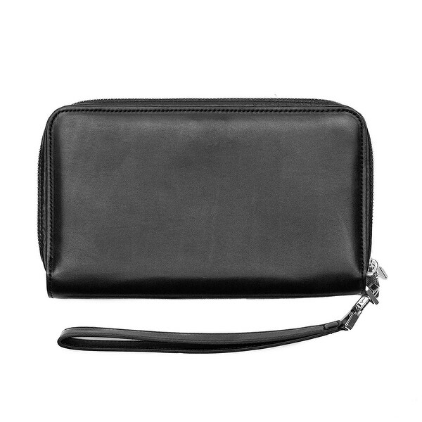 CTM® Leather Double Compartment Coin Purse