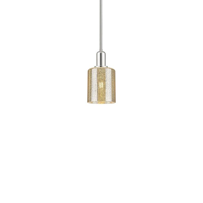 Innovations Lighting 716-1S-10-5 Cobbleskill Pendant Cobbleskill 5" - Polished Nickel / Mercury