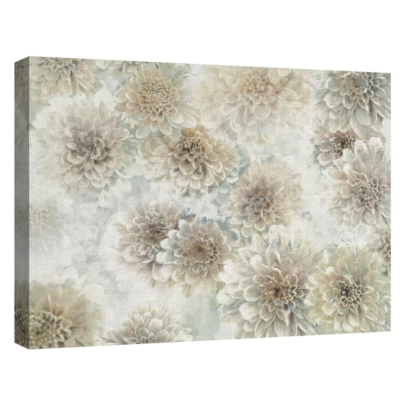 Dahlia Dream Silver by Studio Arts Canvas Art Print