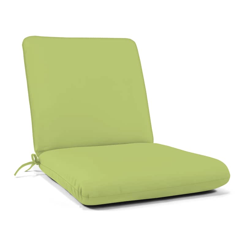 Casual Cushion Solid 1-Piece Outdoor Club Chair Cushion, 22"W x 44"L, Forest Green - 22"W x 44"L - Spring