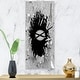 preview thumbnail 9 of 13, Strick & Bolton 'Abstract Broken Wall 3D Design' Metal Clock 12 in. Wide x 28 in. High