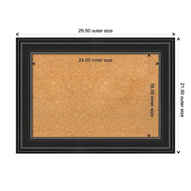 Ridge Framed Cork Bulletin Memo Board
